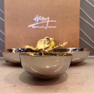 Michael Aram Stainless Steel Buttercup Nut Bowl-NWT